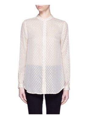 Equipment Silk Blend Polka Dot Blouse